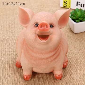 Piggy Bank Resin Craft Coin Bank Money Saving Holder Box Gifts for Kids Decorations (SIZE: S)