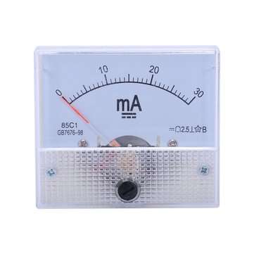 85C1 DC mA Ammeter 0-10MA 30MA 50MA 100MA Analog Current Panel Meter Ammeter  (CURRENT: 100MA)