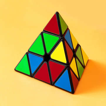 Deli 98x98x98mm Mini Special-shaped Pyramid Magic Cube Puzzle Science Education Toy Gift from