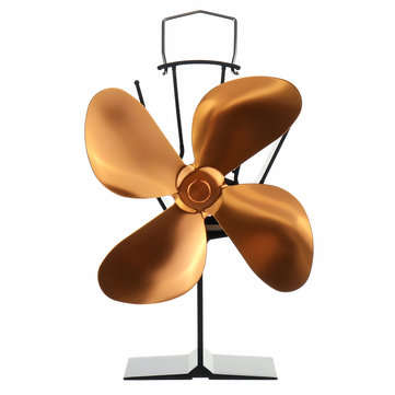 Silent Heat Powered Fireplace Stove Fan Heating Distribution Eco Fan No Electricity Or Battery