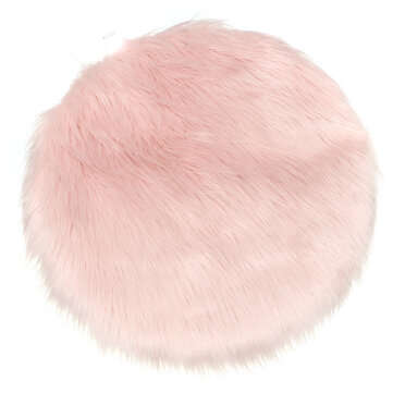 40cm Fluffy Rug Round Pad Carpet Hairy Fur Shag Sheepskin Bedroom Floor Mat (COLOR.: LIGHTPINK)