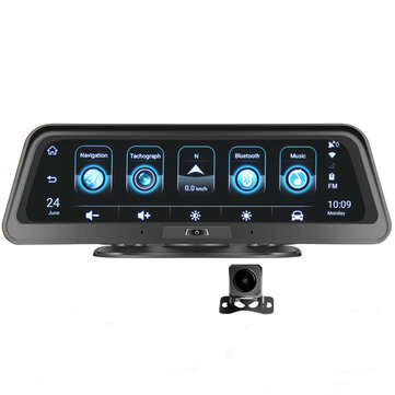 android E98 10 Inch Car DVR 4G ADAS Dash Camera Rearview Mirror Camera GPS WiFi Parking Monitor Reco