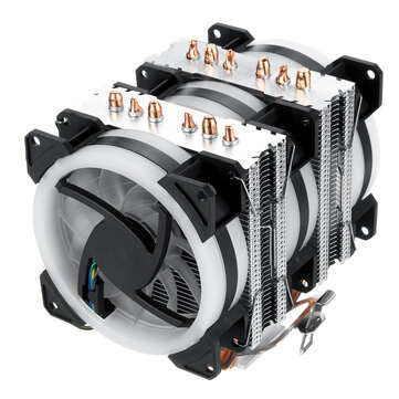 CPU Cooler 6 Heatpipe 4 Pin RGB Cooling Fan For Intel 775/1150/1151/1155/1156/1366 AMD