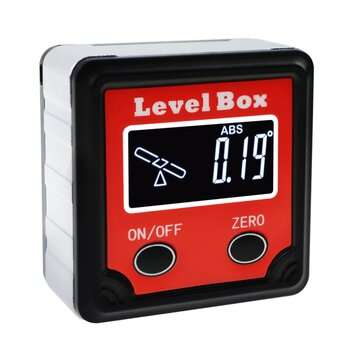 Digital Level Angle Finder Bevel Box Magnetic Base 360 (4 x 90) Inclinometer Protractor Gauge Ti