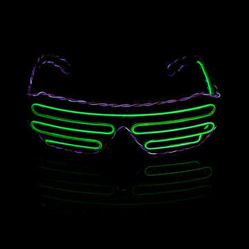 Voice Control LED Dual Color Glow EL Glasses Shade Light Up Flashing Blink Sunglasses... (COLOR.: 1)