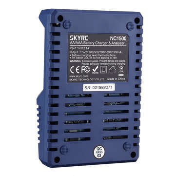 SKYRC NC1500 5V 2.1A 4 Slots LCD AA/AAA NiMH Battery Charger Discharger & Analyzer