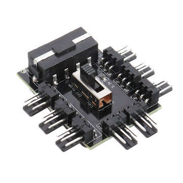 1 to 8 3Pin Fan Hub PWM Molex Splitter PC Mining Cable 12V 4P Power Supply Cooler Cooling Speed Cont