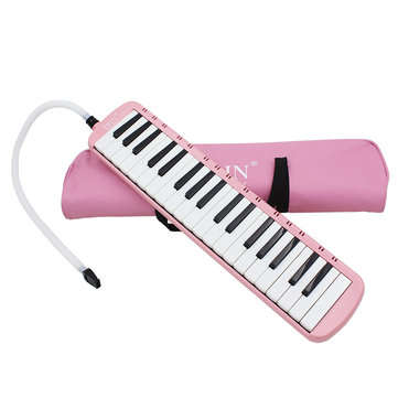 IRIN 37-Key Melodica Harmonica Electronic Keyboard Mouth Organ With Handbag (COLOR1: PINK)