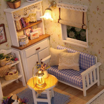 Cuteroom 3013 Cat Diary Doll House DIY Cabin With Dust Cover Music Motor