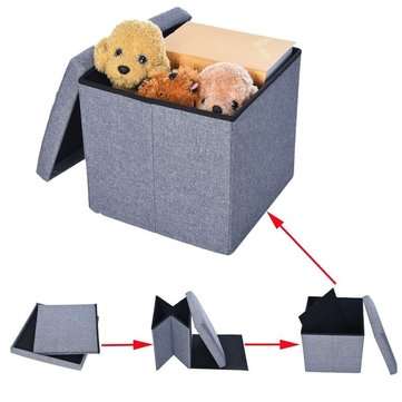 Multifunctional Foldable Fabric Storage Stool Books Toys Storage Box Small Sofa Minimalist Kid Foldi