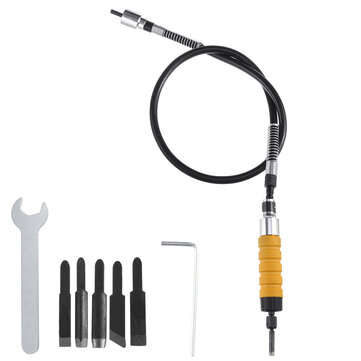 Electric Woodworking Carving Chisel Wood Carving Tool Set With 5 Cutter Head And Flexi... (SIZE: #2)
