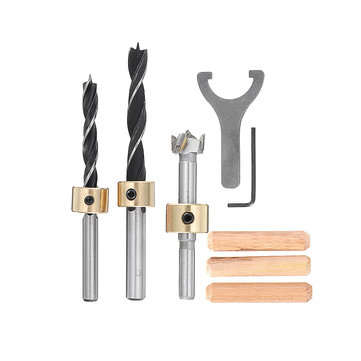 Upgrade Woodworking Drilling Locator Guide Wood Dowel Hole Drilling Guide Jig Drill Bit Kit Woodwork
