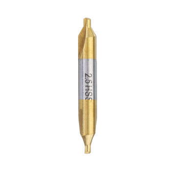 Drillpro 6pcs HSS Center Drill Bit 1/1.5/2/2.5/3/5mm 60 Degree Titanium Coated Countersink Drill Bit