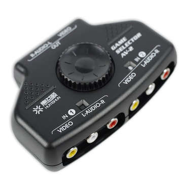 HUIYISHUN AV-2 Way Switch Selector for Audio Cable Video AV RCA Box Splitter XBox PS2