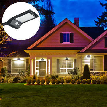 36 LED Solar Wall Street Light PIR Motion Sensor Waterproof Outdoor Garden Lamp