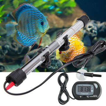 100/200/300W Aquarium Submersible Water Heater Rod Fish Tank Heater LCD Screen (POWER: 300W)
