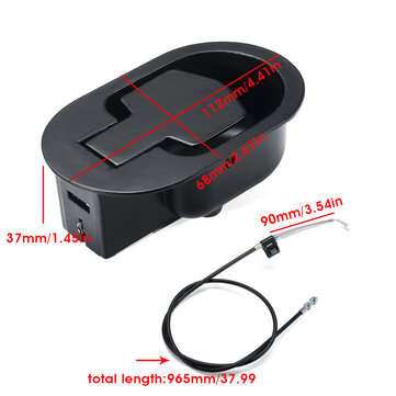Sofa Recliner Chair Metal Handle Cable Couch Release Lever Trigger Replacement Acc... (LENGTH: 90MM)