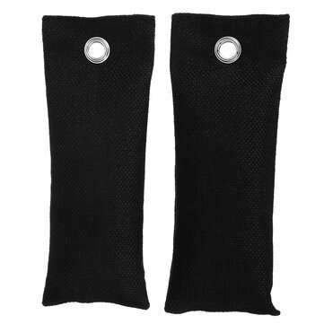 2x Air Purifier Bag Bamboo Charcoal Fresher Shoes Mold Odor Remover House Car Pur... (COLOR.: BLACK)
