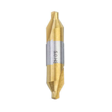 Drillpro 6pcs HSS Center Drill Bit 1/1.5/2/2.5/3/5mm 60 Degree Titanium Coated Countersink Drill Bit