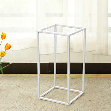 Flower Rack Wedding Metal Art Geometric Column Vase Stand Prop Party Detachable (COLOR1: WHITE)