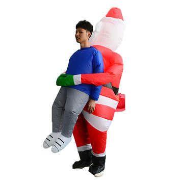 Scary Halloween Christmas Man Inflatable Costume Blow Up Suits Party Dress Decorations