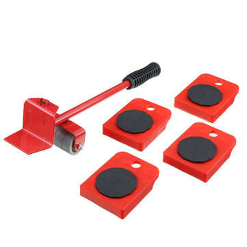 5Pcs Red Furniture Mover Heavy Duty Lifter Mover Transport Set Furniture Roller ... (COLOR.: YELLOW)