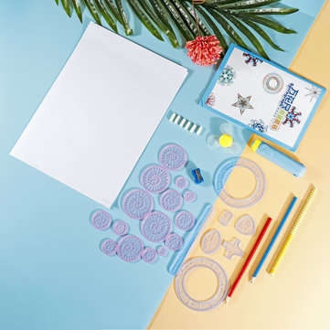 27Pcs Spirograph Design Set Tin Draw Drawing Kids Art Craft Create Education Toys