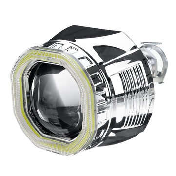 2.5 Incn Car COB LED Angel Eyes Halo Headlight Day Running Lights DRL HID Xenon ... (COLOR.: SILVER)