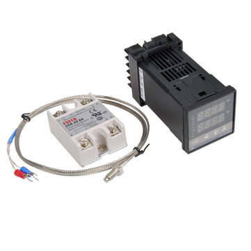 Excellway REX-C100 110-240V 1300 Degree Digital PID Temperature Controller Kit with 400 Degree Pro