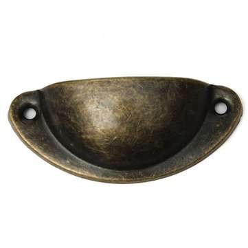 1pcs Shell Shaped Furniture Dresser Handle Cabinet Handle Drawer Pull (COLOR.: GREENBRONZE)