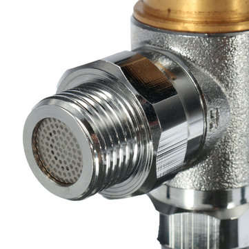 Copper Thermostatic Mixer Mixing Hot/Cold Water Shower Solar Water Heater Valve