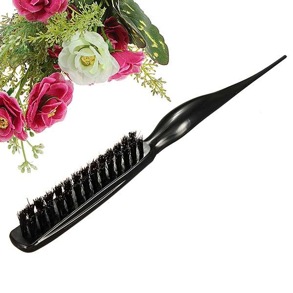 Professional Salon Black Hairdressing Teasing Tangle Hair Brush Comb