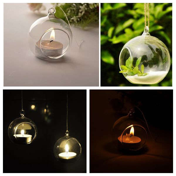 Hanging Glass Candle Holder