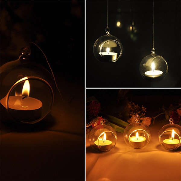 Hanging Glass Candle Holder