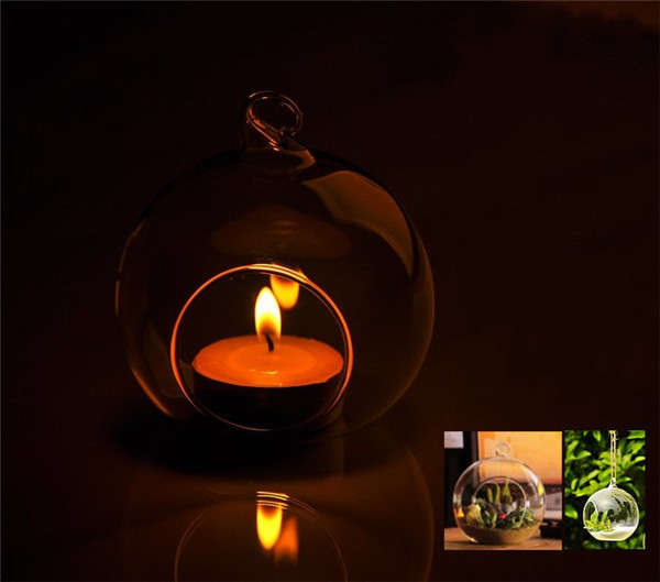 Hanging Glass Candle Holder