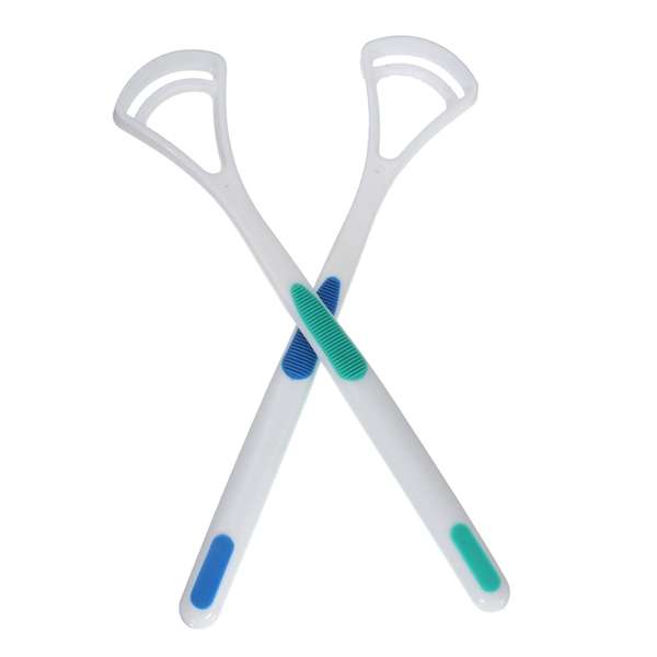 2Pcs Oral Dental Care Tongue Cleaner Brush Scraper Bad Breath
