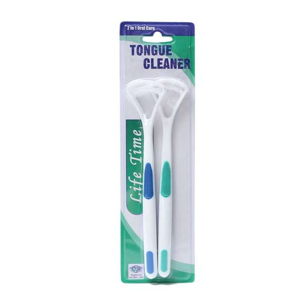 2Pcs Oral Dental Care Tongue Cleaner Brush Scraper Bad Breath