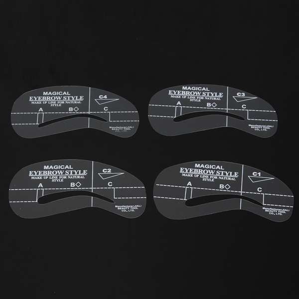 24Pcs Makeup DIY Eyebrow Stencils Shaping Model Templates Tool