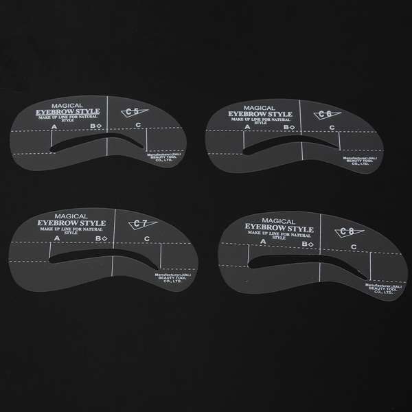 24Pcs Makeup DIY Eyebrow Stencils Shaping Model Templates Tool
