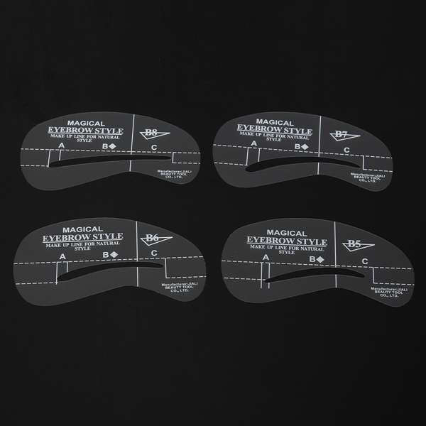 24Pcs Makeup DIY Eyebrow Stencils Shaping Model Templates Tool
