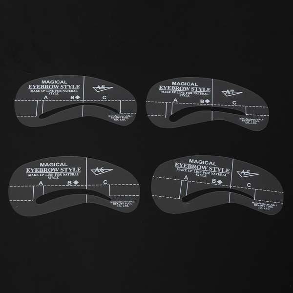 24Pcs Makeup DIY Eyebrow Stencils Shaping Model Templates Tool