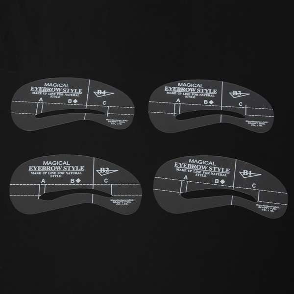 24Pcs Makeup DIY Eyebrow Stencils Shaping Model Templates Tool