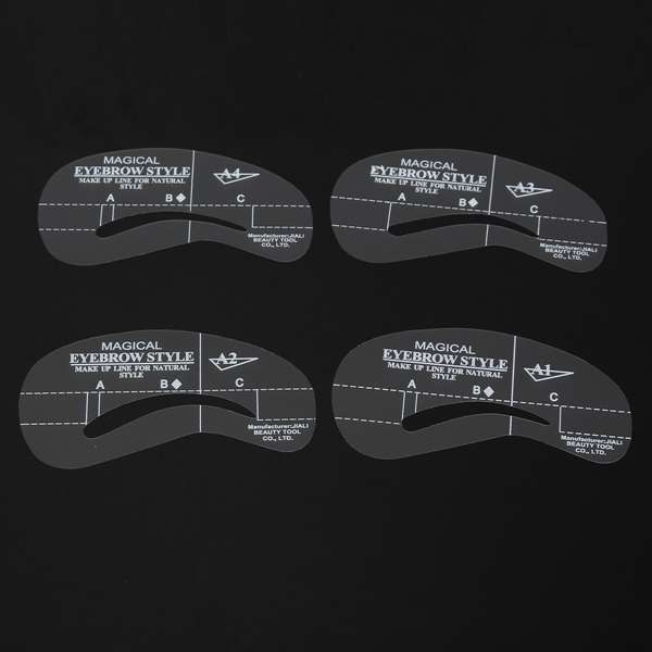 24Pcs Makeup DIY Eyebrow Stencils Shaping Model Templates Tool