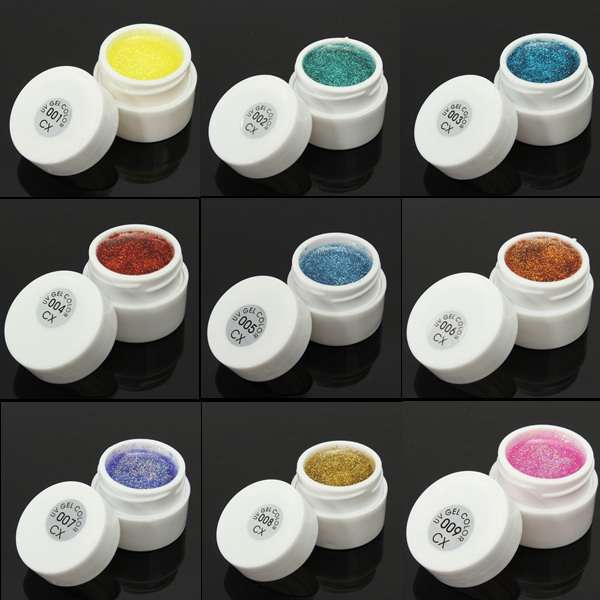 DANCINGNAIL 36 Colors 5ml Small Glitter Shiny Powder UV Gel Builder Nail Art DIY Manicure