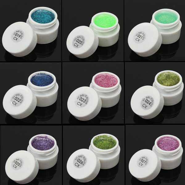 DANCINGNAIL 36 Colors 5ml Small Glitter Shiny Powder UV Gel Builder Nail Art DIY Manicure