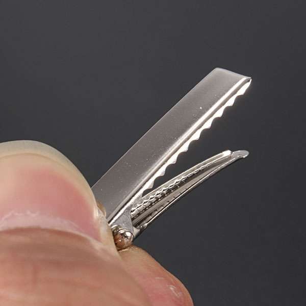 50Pcs Metal Silver Alligator Prong Hair Clips Accessories