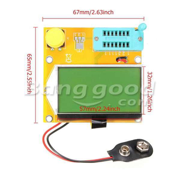 LCR-T3 Transistor Tester Resistance Capacitance Diode ESR SCR Inductance Meter - 0.05kg