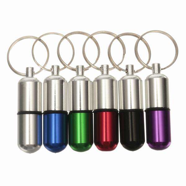 Waterproof Aluminum Pill Keychain