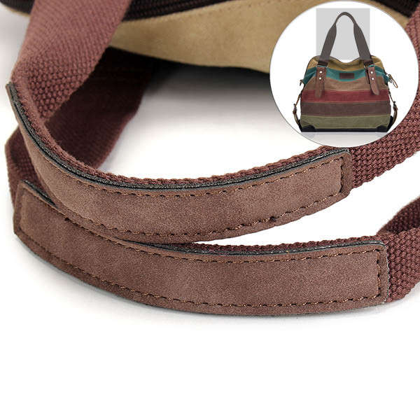 Handle Of Canvas Stripe Bags