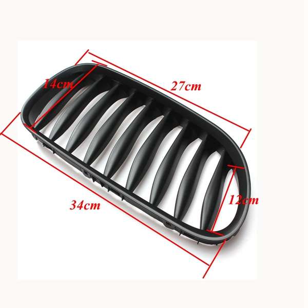 Kidney Sport Grille Grill Pair Left Right Matte Black for BMW Z4 2003-2008